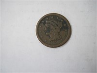 1851 One Cent Braided Hair