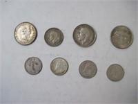 Mixed Foreign Silver Coins