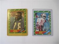 Pair of 1986 Topps Rookie Cards Jerry Rice + Smith