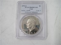 1973 Silver Eisenhower Dollar Proof PCGS PR69DCAM