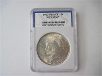 1923 Peace Dollar NES MS67