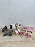 Pig figurine lot