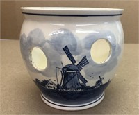 Delft Tulip/bulb planter, candle holder (Holland)