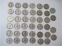 Lot of 40 90% Silver Quarters
