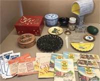 Asian themed items, tins, Top Value & other stamps