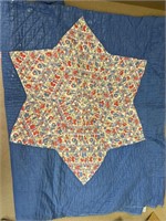 Vintage quilt w/ 25" stars on it some wear