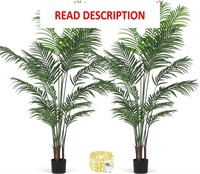 $130  2 Pack 6.5FT Areca Palm  Indoor/Outdoor