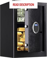 $190  Black Home Safe Box: Fireproof  2.2Cuft