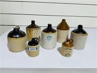 (7) Stoneware Pottery Jugs