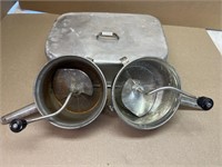 (2) Food Meal by Foley & aluminum lid
