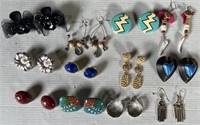 12 pair costume jewelry ear rings