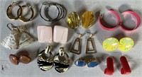 12 pair costume jewelry ear rings