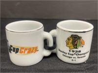 Two NHL Champions Collectible Mini Mugs. Chicago