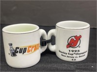Two NHL Champions Collectible Mini Mugs. Devils,
