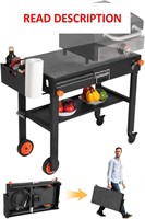 Blackstone Grill Table With Wheels  17-22 Inch