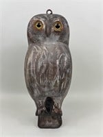 Hand Carved Folk Art Owl Decoy