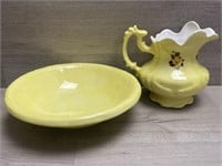 Small Pitcher & Bowl - 9" Across Bowl & 6”