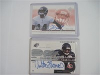 Lot of 2 Autographed NFL Player Cards