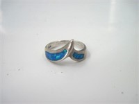 Precious Opal 925 Silver Ring Size 7.5