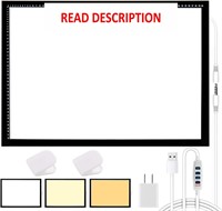 $64  A2 Light Pad  3-Color  25x18 INCH  with Clips