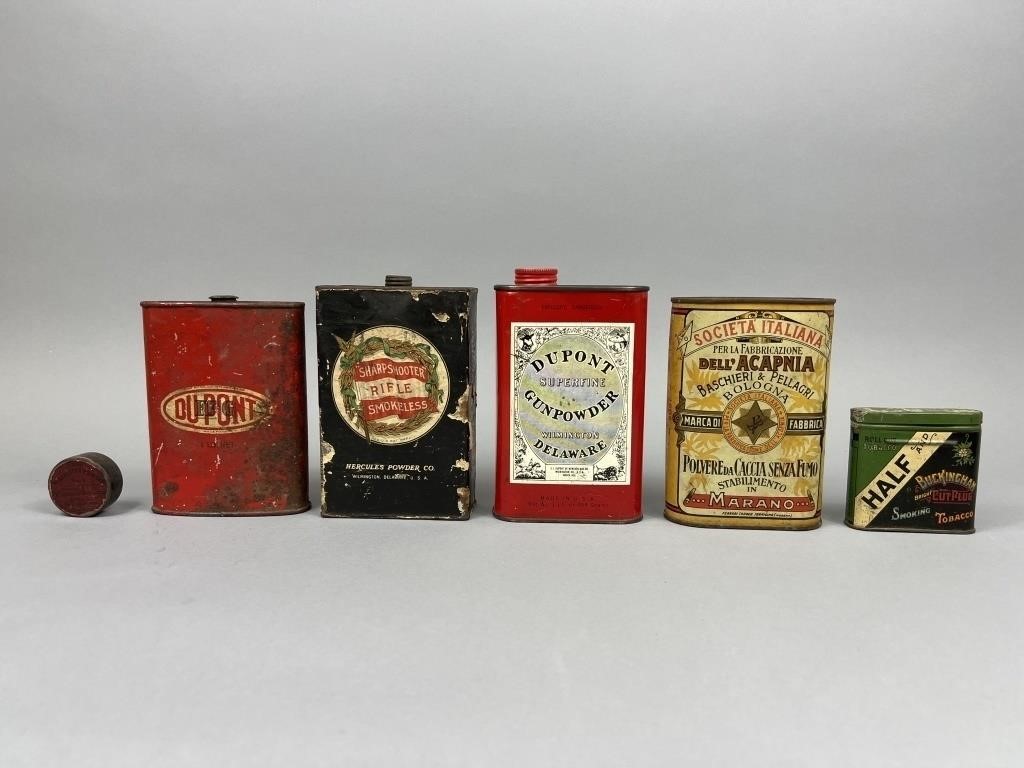 6 Powder & Tobacco Tins
