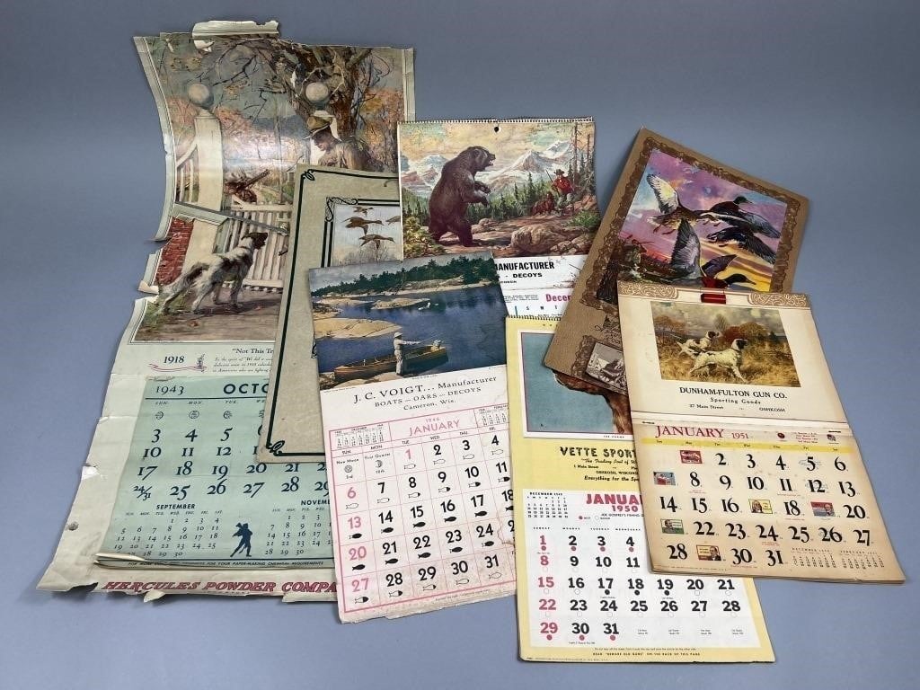 7 Vintage Advertising Calendars