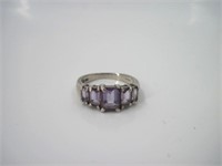 Amethyst 925 Silver Ring Size 9.5