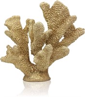$55  OTARTU Coral Decor Coral Statue 10" GOLD
