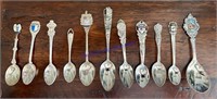 Collection of 11 Collector Spoons