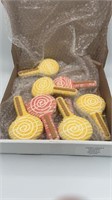 10 Pack Lollipop Bakery Cookies , Packed In Pizza