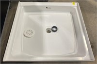 Molded Stone Center Drain Mop Sink Base,