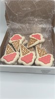 10 Pack Ice Cream Cone Bakery Cookies For Dogs