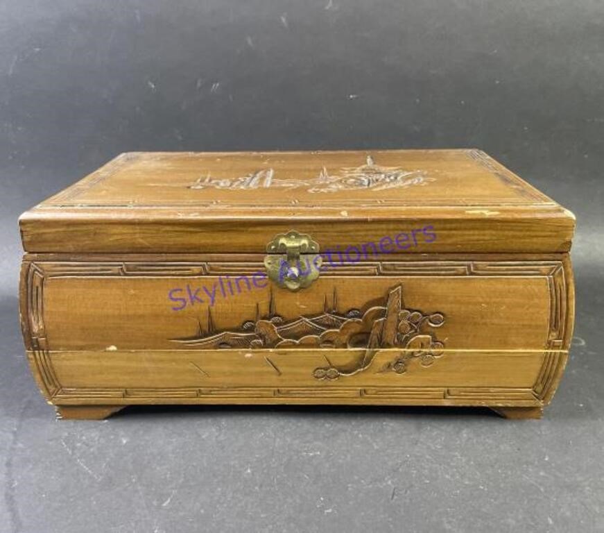 Wooden Oriental Jewelry Box