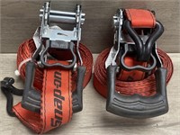 (2) Snap-On Heavy Duty Ratchet Straps Tie Downs -