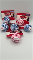 6 Pack Kong Small Puppy Rope  Ball