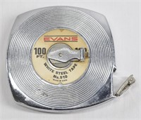 Evans 100 ft No. 510 White Steel Tape Measure