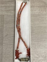 VTG Corral Beads & Branches Native Necklace