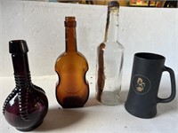 Vintage bottles, shot glasses, etc.