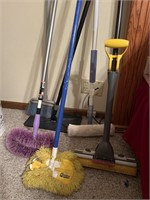 Mops. brooms  dusters