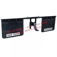 TowTuff 18x24in Universal Hitch Mount Mud Flaps
