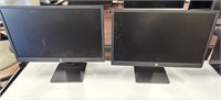 2 HP 24" THIN LINE FLAT PANEL MONITORS