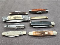 8 pen knives.  Camillus, Frost, Japan, monarch