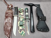Reproduction Bowie knife, Survival knife and