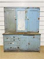Painted Two Piece Shop Cabinet