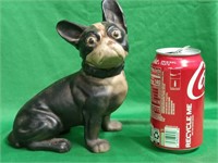 Vintage Cast Iron French Bulldog Doorstop , 8"h,