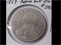 1829 CAPPED BUST 1/2 DOLLAR