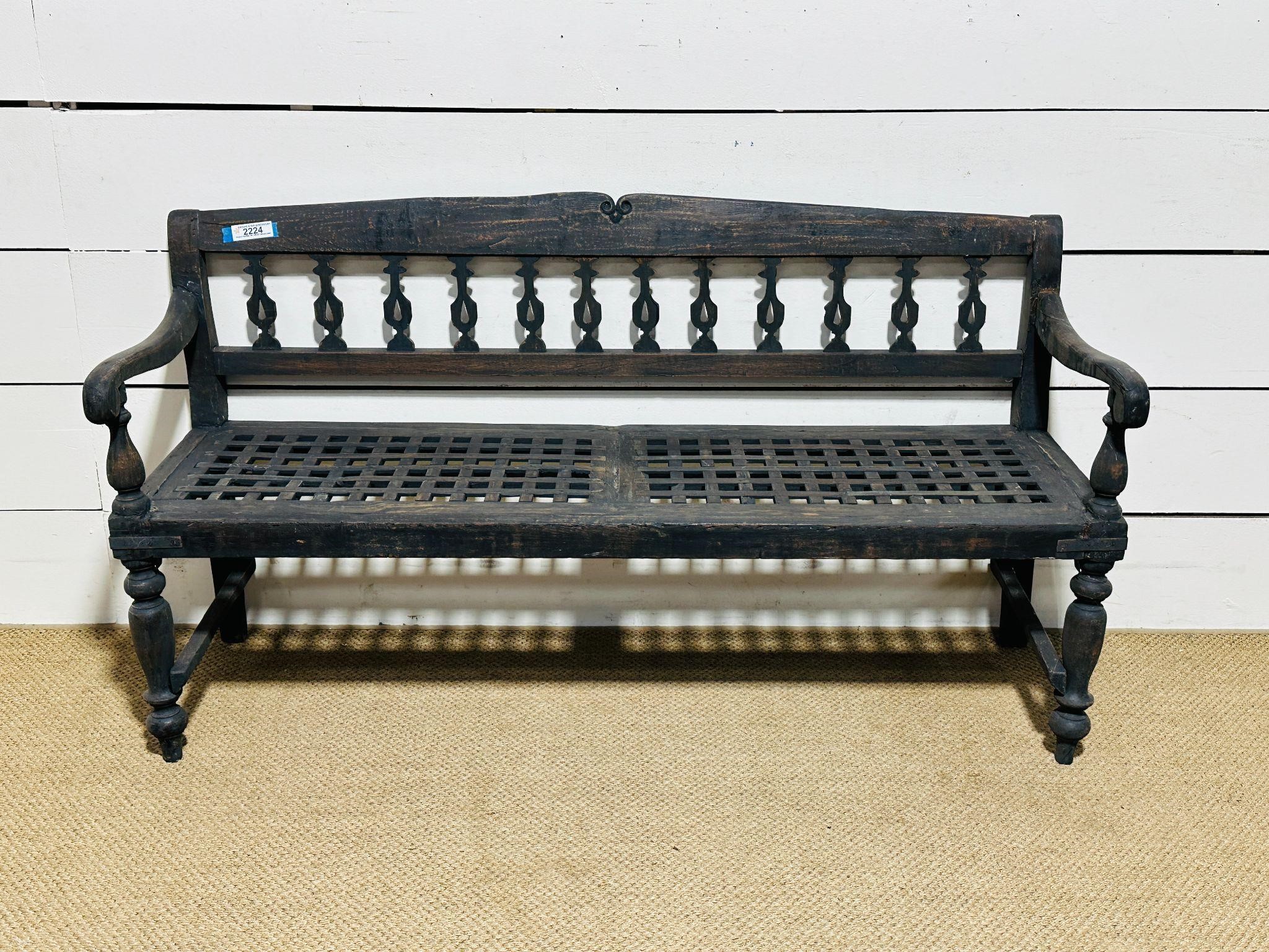 Painted Wooden Country Garden Estate Bench