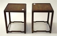 Pair of Chinese hardwood stands