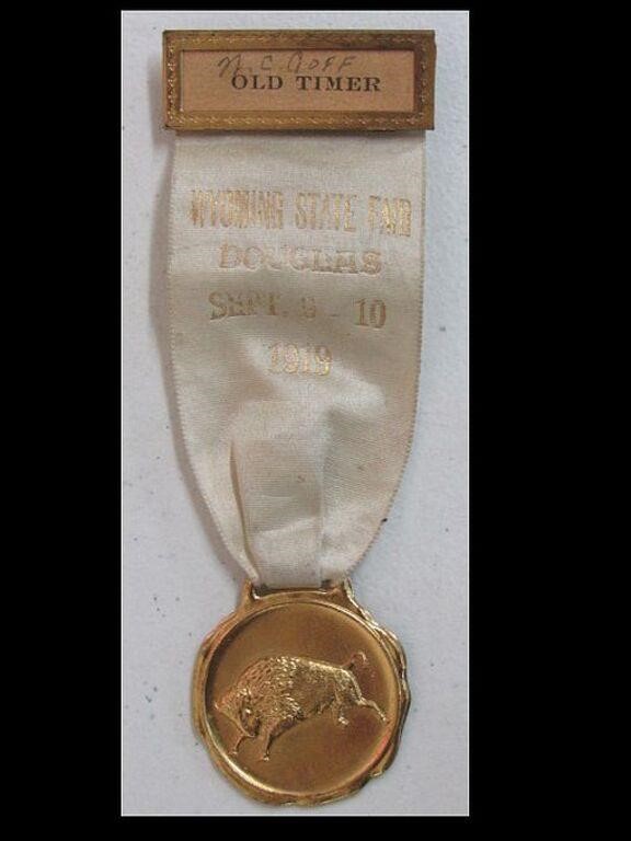 1919 WYOMING STATE FAIR OLD TIMER MEDAL