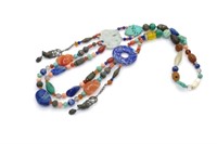 Chinese Qing Dynasty gemstone necklace